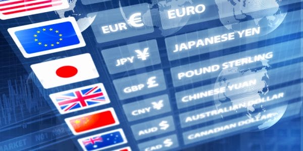 Foreign Exchange Quotes shown over globe background